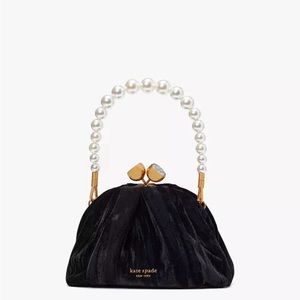 Gala Velvet Plush Small Kiss-lock Clutch - NEW